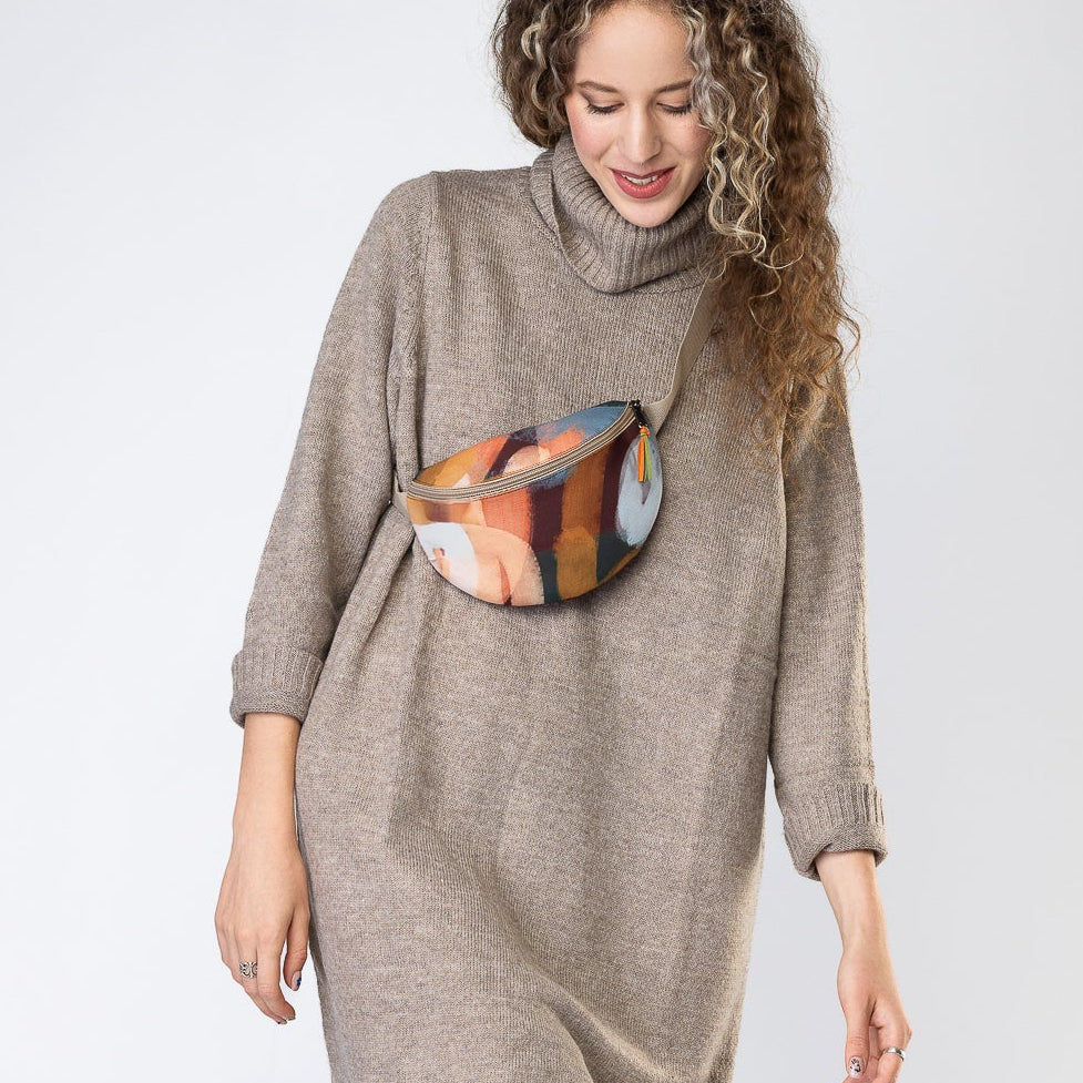 Nagy meleg pulóver övtáska