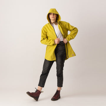 Lime green thick Softshell Coat for women