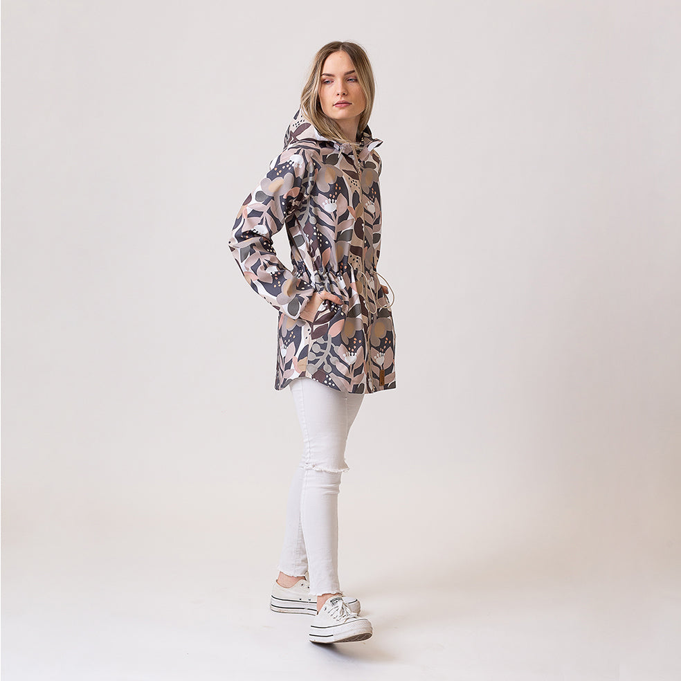 Pasztell foltos virágok softshell kabát