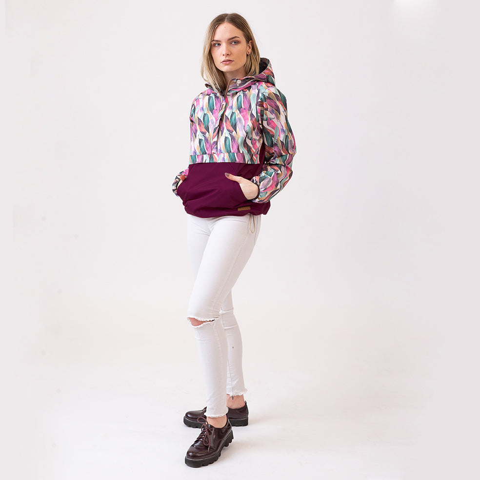 Pastel leaves hoodie