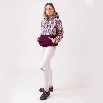 Pastel leaves hoodie