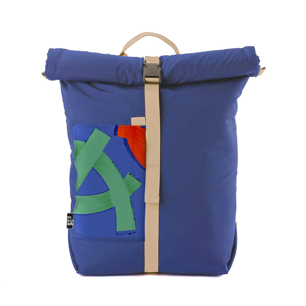 Rucsac rolltop Brave Blue - PIKURA Limited Edition