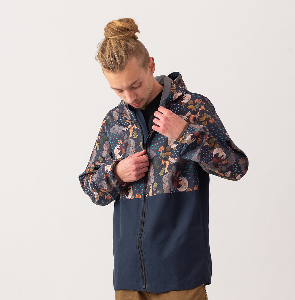 Medvés felhős férfi softshell kabát